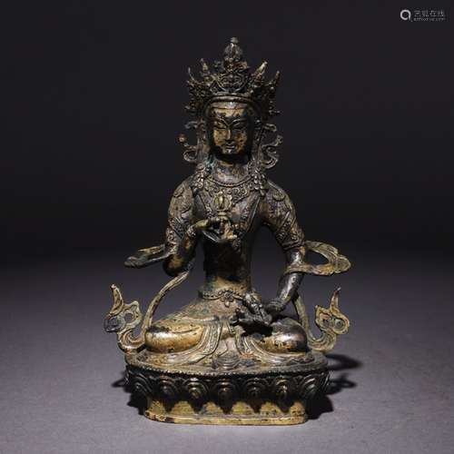 A Chinese Bronze Statue of White Tara Bodhisattva