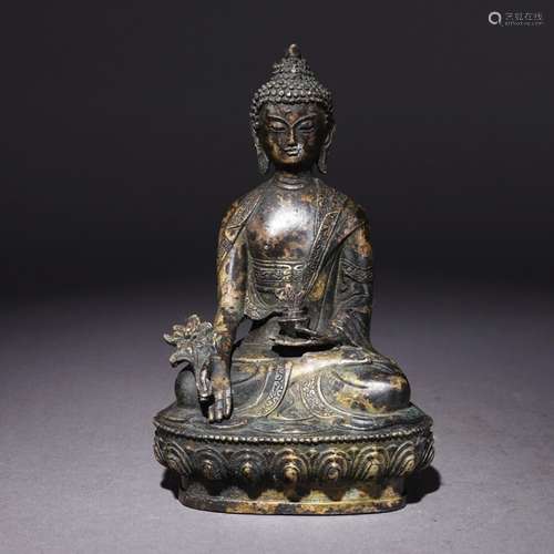 A Chinese Bronze Statue of Sakyamuni