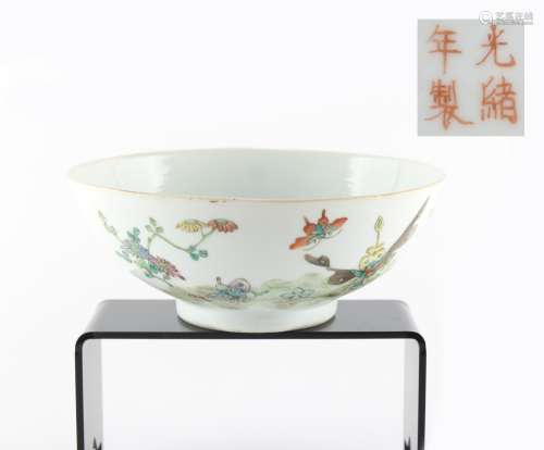 Property of a gentleman - a Chinese famille rose bowl painted with butterflies among flowering