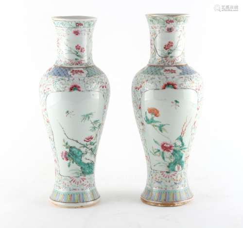 Property of a deceased estate - a pair of late 19th / early 20th century Chinese famille rose