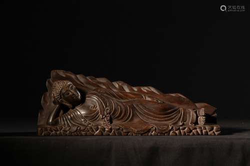 chinese late qing dynasty agalwood statue of sakyamuni