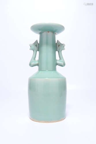 chinese ming dynasty longquan kiln porcelain binaural vase