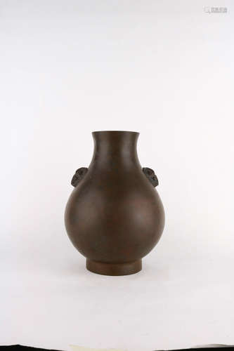 chinese qing dynasty bronze vase