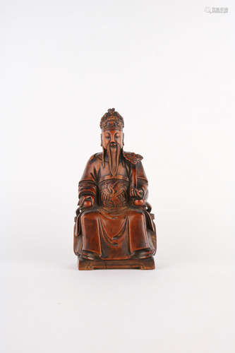 chinese qing dynasty boxwood statue