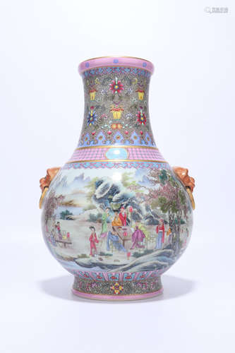 chinese qing dynasty famille rose porcelain pot