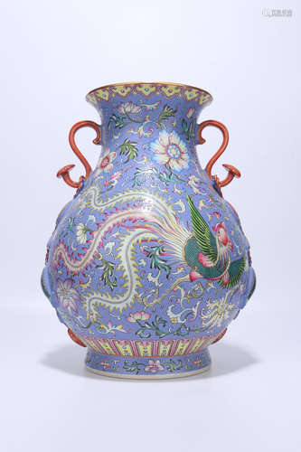 chinese qing dynasty blue glazed porcelain 