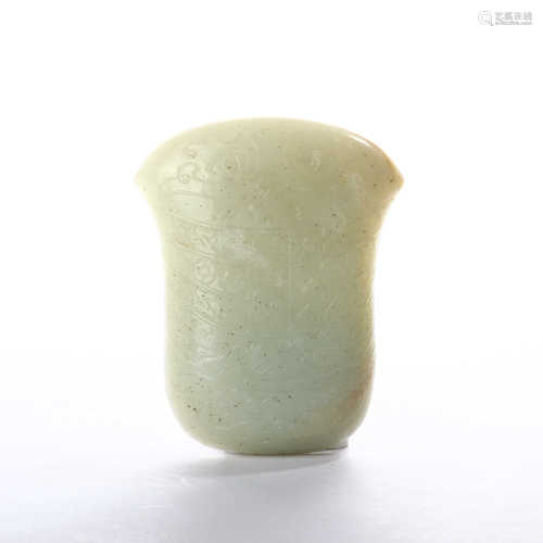 Hetian jade inkstone in Qianlong of Qing Dynasty