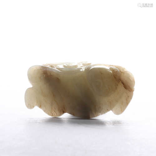 Hetian jade holding Ruyi boy in Ming Dynasty