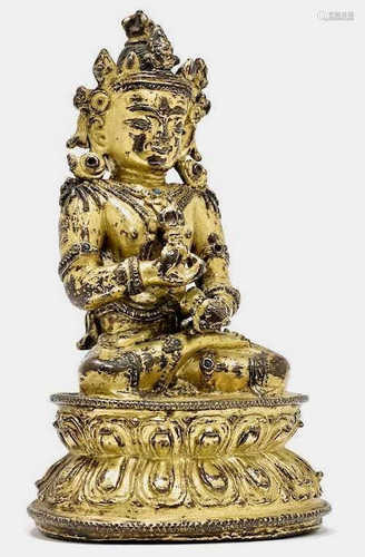 Bronze gilded Turquoise Avalokitesvara