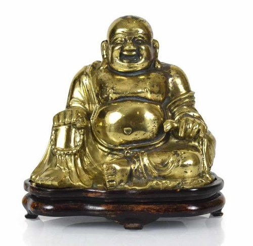 Bronze gilded Maitreya Buddha