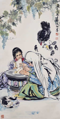 A Chinese painting by Huang Zhou