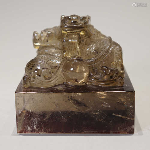 Royal crystal auspicious animal seal