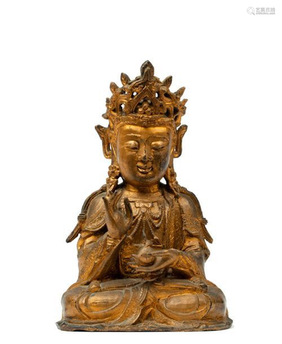 Bronze gilded statue of infinite longevity