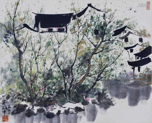 A Chinese painting by Wu Guanzhong