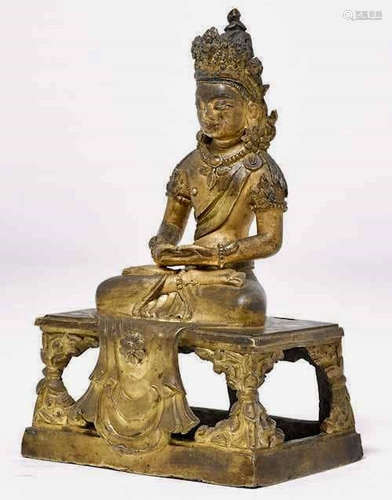 Bronze gilded wuliangshou Buddha