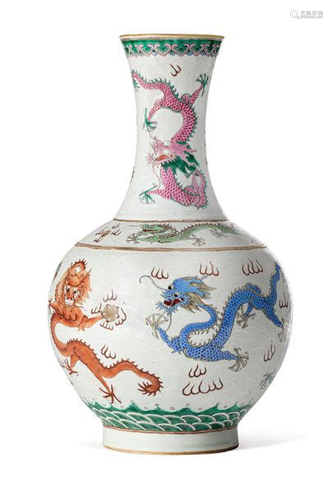 Pink bottle with dragon pattern