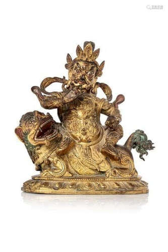 Bronze gilt statue of God of wealth