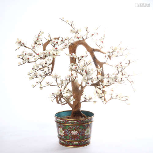 Late Qing Dynasty Cloisonne flower pot