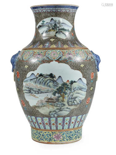 Pastel Kaiguang landscape ornament