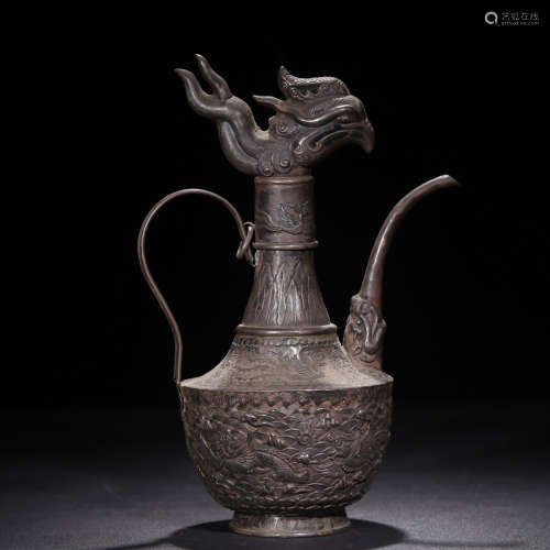 A Chinese Silver Pot