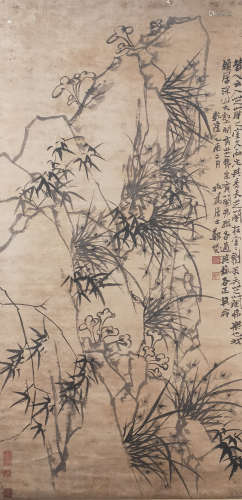 A Chinese Orchid Painting, Zheng Banqiao Mark