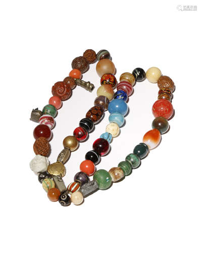 λ A COLLECTION OF FIFTY-FIVE JAPANESE BEADS, OJIME EDO PERIOD AND LATER, 18TH CENTURY AND LATER