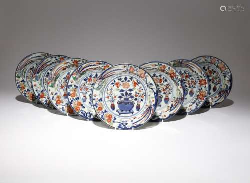 EIGHT JAPANESE IMARI DISHES FROM THE COLLECTION OF AUGUSTUS THE STRONG (1670-1733) EDO PERIOD,
