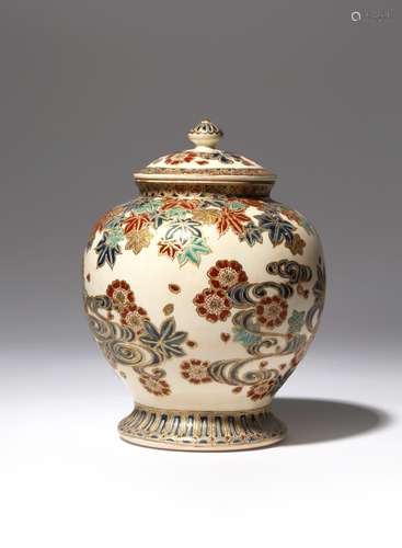 A JAPANESE GOSU SATSUMA VASE AND COVER MEIJI PERIOD, 19TH CENTURY The baluster body richly decorated