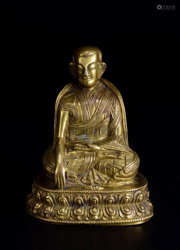 FIGURE OF A GURU, PROBABLY THE 5TH DALAI LAMA