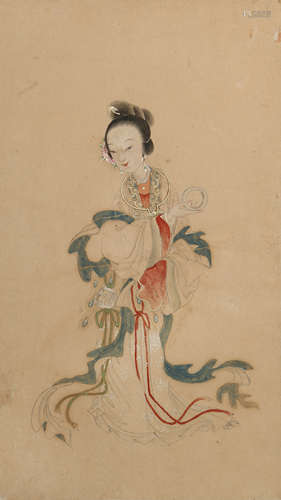 ANONYMOUS (REPUBLIC PERIOD) BEAUTIES A Chinese album of eight paintings, ink and colour on paper,