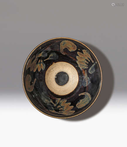 A CHINESE JIZHOU-TYPE BLACK GLAZED BOWL SONG DYNASTY The sides moulded with two continuous raised