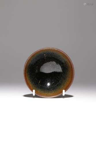 A CHINESE JIAN TEA BOWL SONG DYNASTY Decorated in a 'hare's fur' glaze with thin brown streaks on