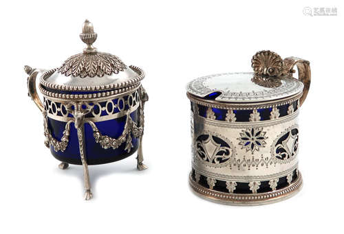 A Victorian silver mustard pot, by Aldewinckle and Slater, London 1882, circular form, pierced and