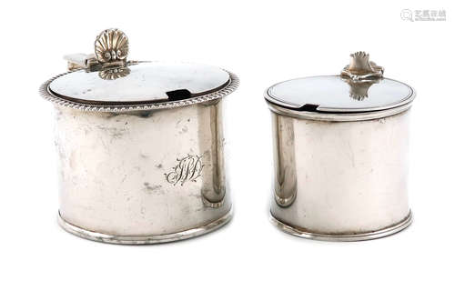 A George IV silver mustard pot, by Abstainando King, London 1802, circular form, scroll handle,