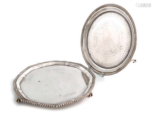 A Victorian silver waiter, by The Barnards, London 1867, circular form, engraved decoration,