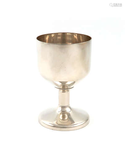 By Robert Welch, a modern silver goblet, Birmingham 1969, plain circular bowl, on a raised