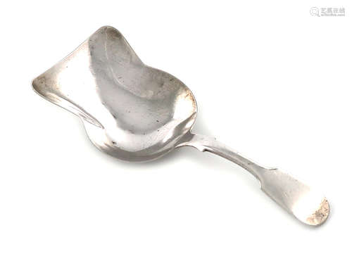 A 19th century Scottish provincial silver Fiddle pattern caddy spoon, by Adam Burgess, Dumfries