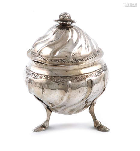 A late 18th century Maltese silver sugar vase and cover, Emanuel De Rohan period, 1775-1797, maker's