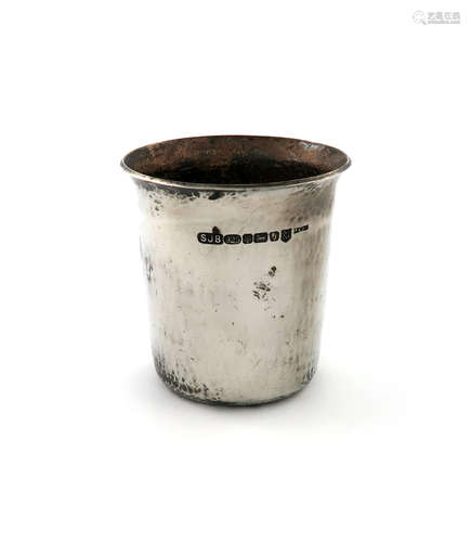 By Simon Beer, a modern silver beaker, Sheffield 2009, also marked with the Lewes town mark,