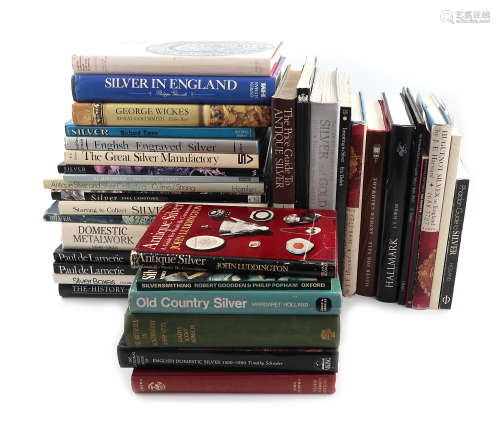 A collection of silver reference books, including: Waldron, P., The Price Guide to Antique Silver,