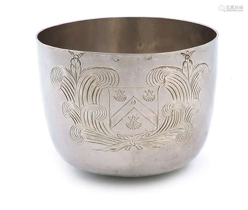 A Charles II silver tumbler cup, maker's mark WF conjoined, probably by William Francis, London