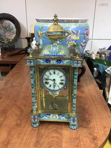 Chinese Cloisonne Clock