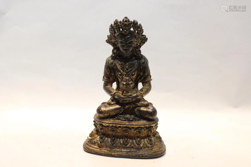 Chinese Gilt Bronze Buddha