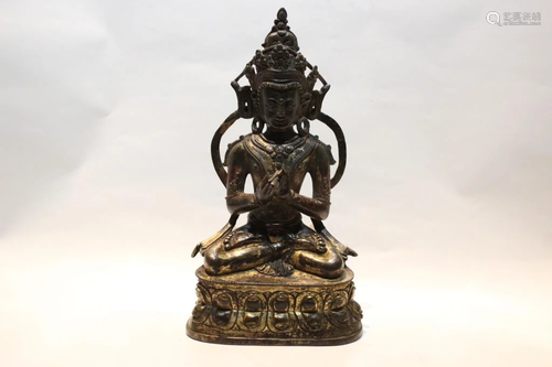 Chinese Gilt Bronze Buddha