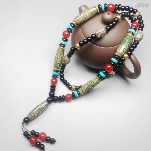 Chinese Agate Beads Necklace