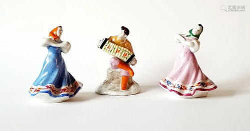 Russian Soviet Group Porcelain Figurines