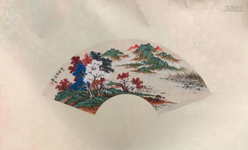 Chinese Ink Color Fan Painting