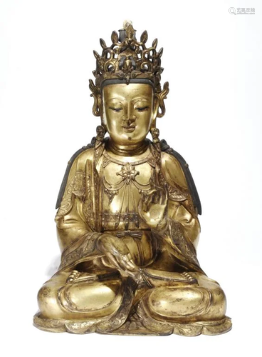 Chinese Gilt Bronze Buddha