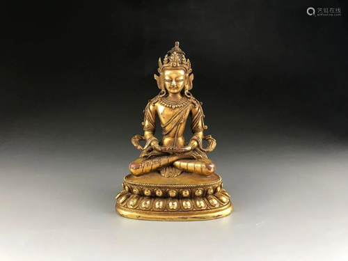 Chinese Gilt Bronze Buddha