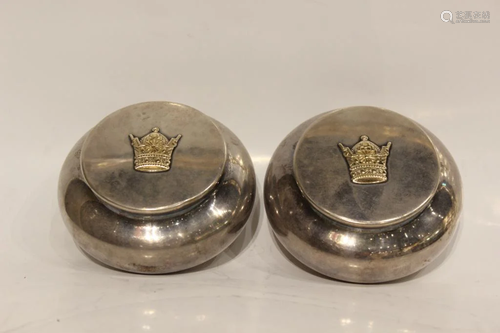 Pair of Silver and Gold Box